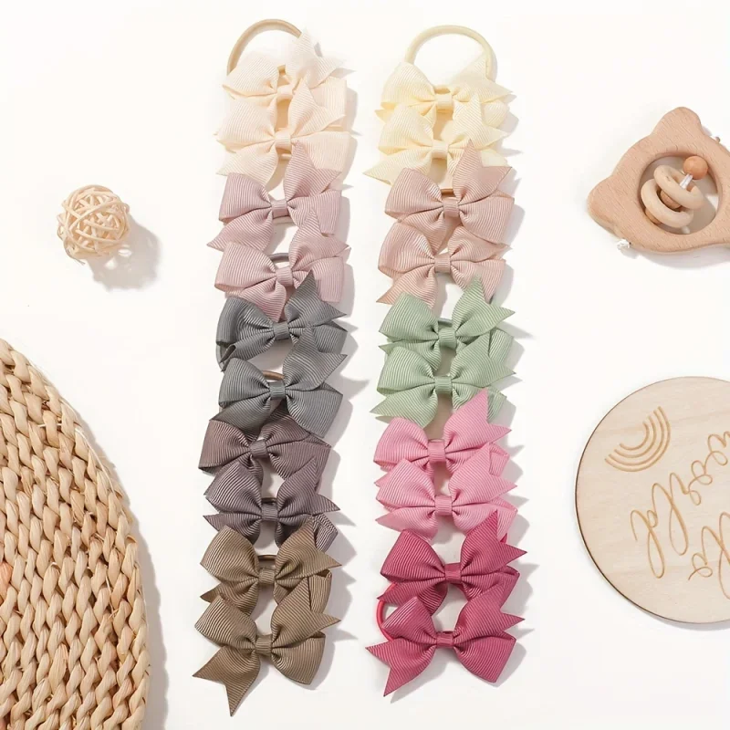 Newborn Gift Set - 20Pcs/set 2.1inch Lovely Bowknot Hairband Ribbon