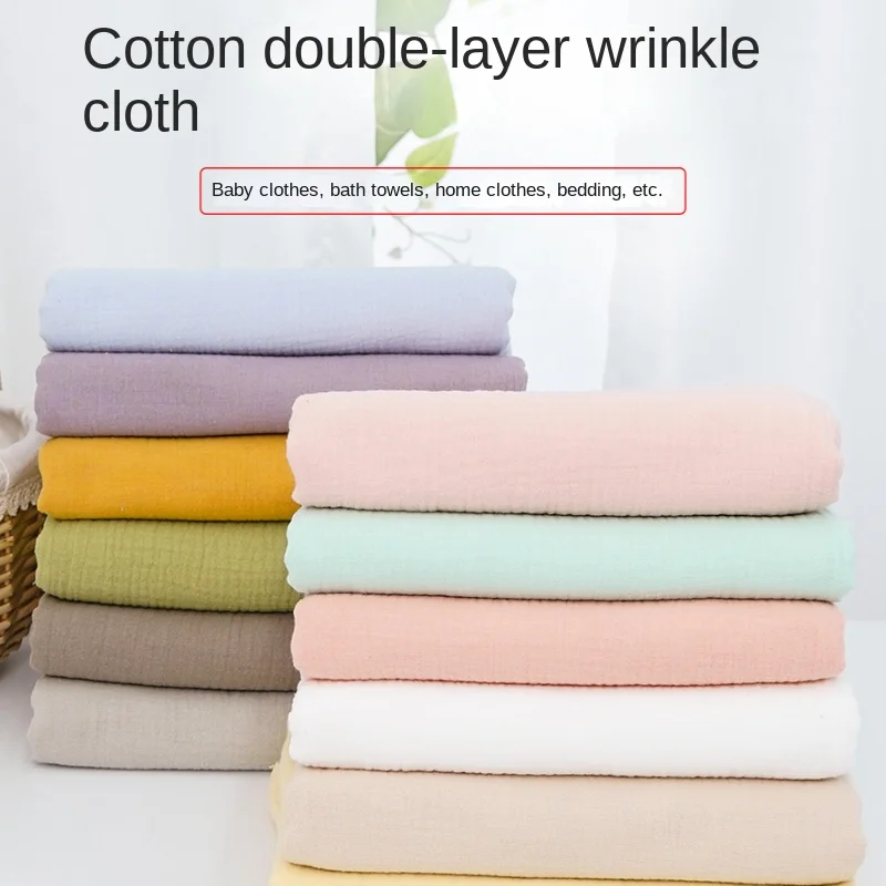 Baby Clothing Organic - 100% Cotton Double-layer Wrinkled Fabric Class