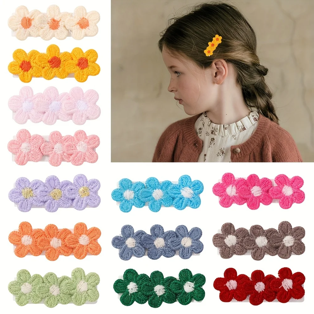 Newborn Gift Set - 10Pcs/Set Baby Mini Flower Hair Clip