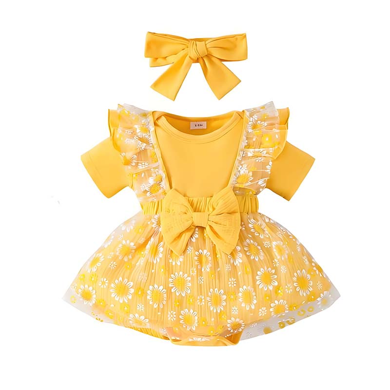 Baby Yellow Clothing Women - 0-18 Months Baby Girl Clothing 3-Piece