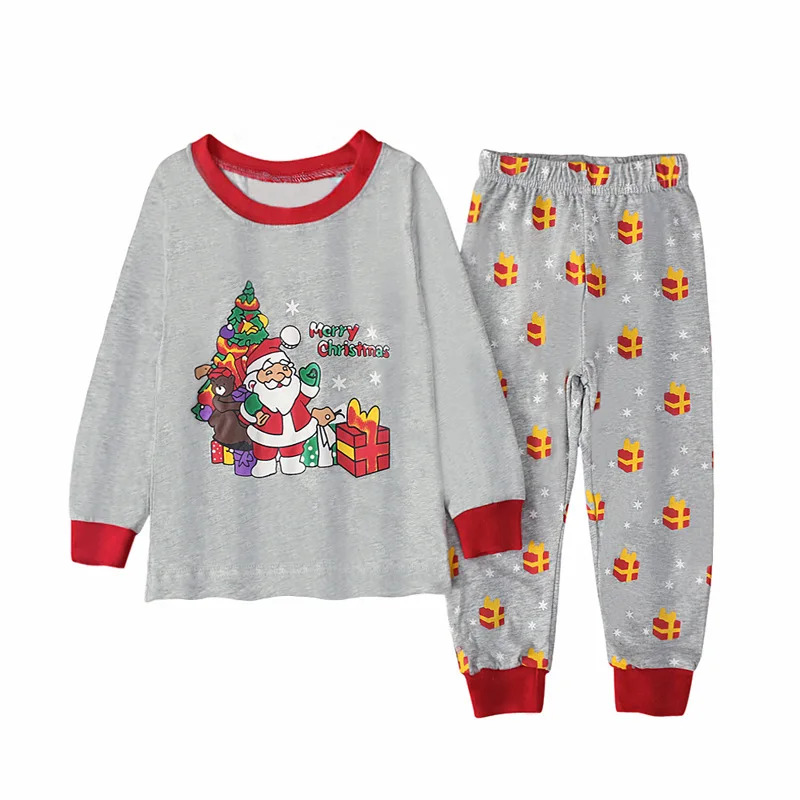 Gray Santa Claus Print Kids Pa - Baby Clothing For Girls review and price