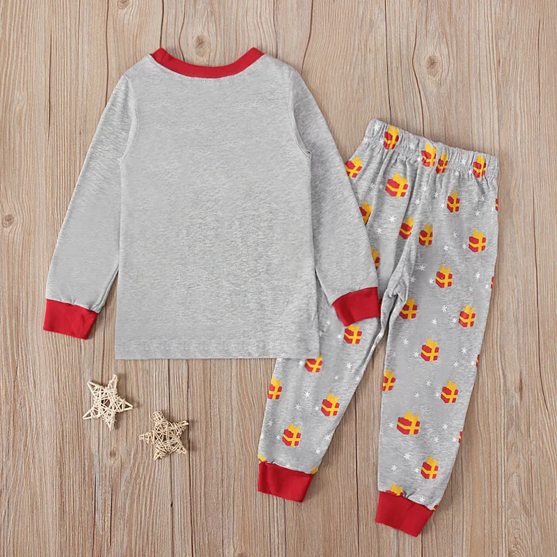 Gray Santa Claus Print Kids Pa - Baby Clothing For Girls review and price