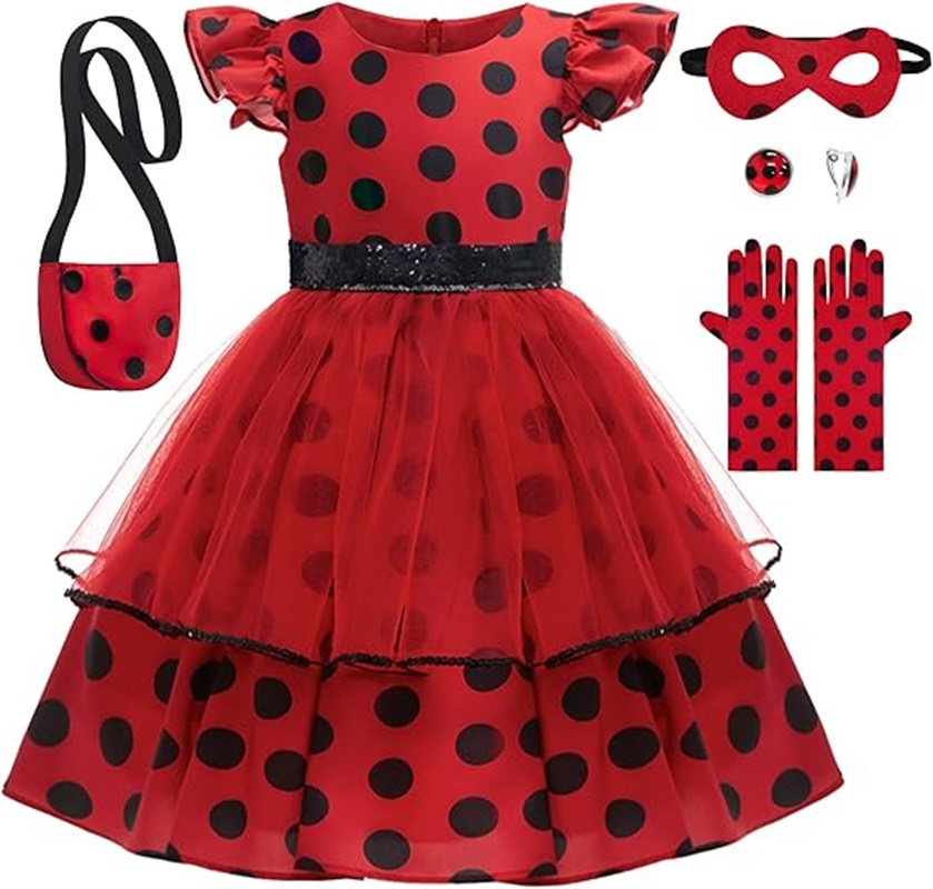 Girls Cosplay Costume Polka Do - Baby Clothing Size review and price