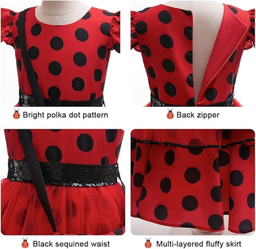 Girls Cosplay Costume Polka Do - Baby Clothing Size review and price