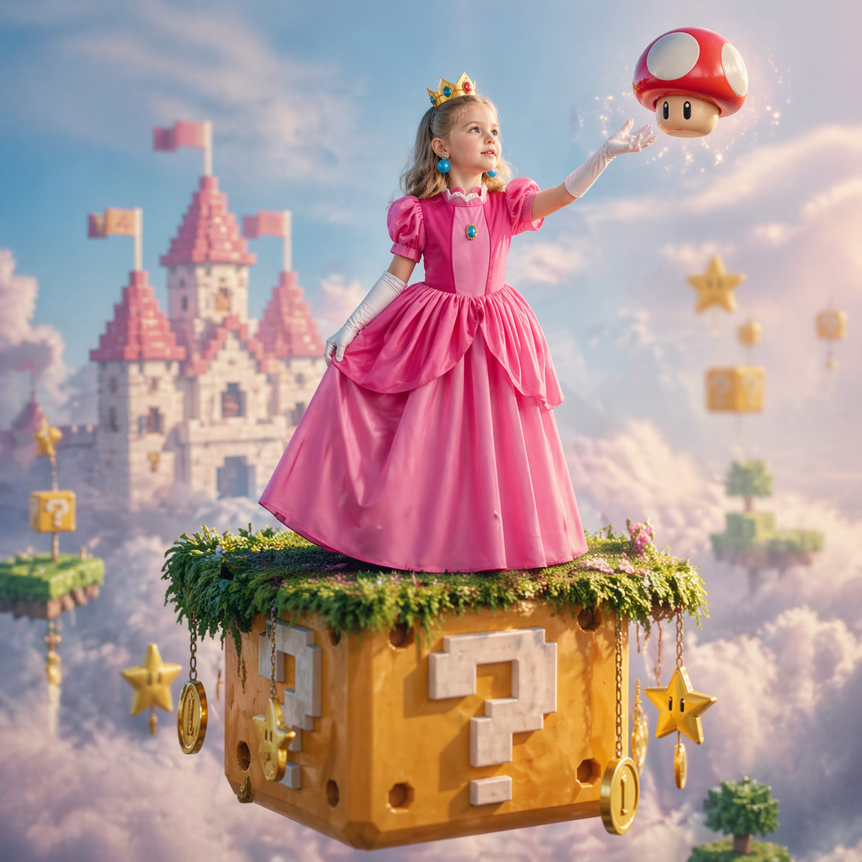 Princess Peach Style Dress Up  - Newborn Gift Set review and price