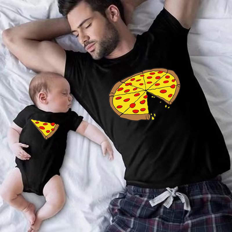 Funny Pizza Print Father Mothe - Baby Clothing Crochet review and price
