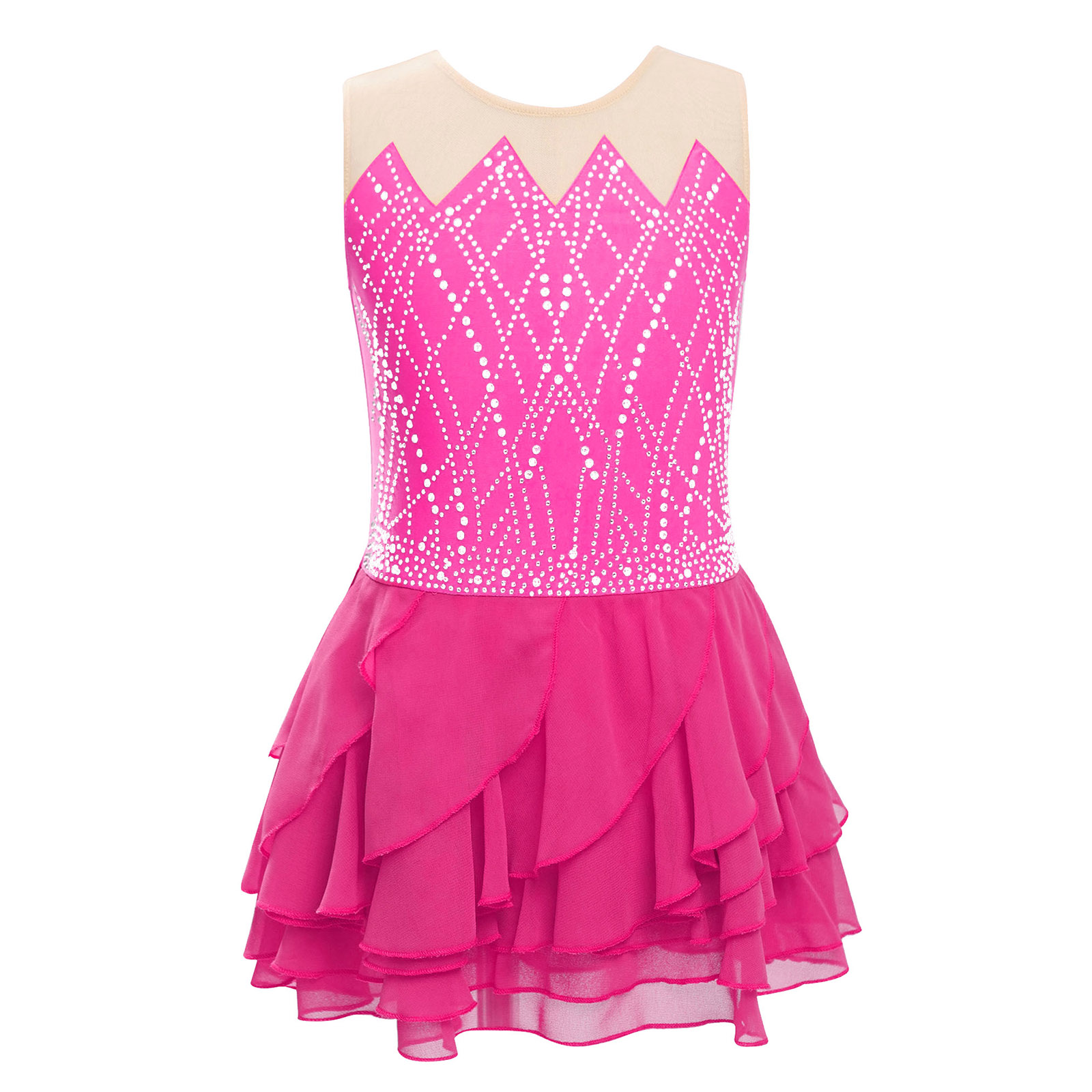 Girls Mesh Figure Skating Dres - Baby Clothing Size review and price