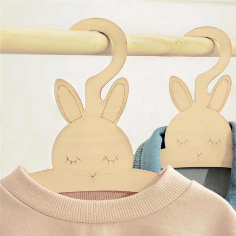 ABRE-20PCS Cute Wooden Clothes - Baby Clothing Hanging Rack review and price